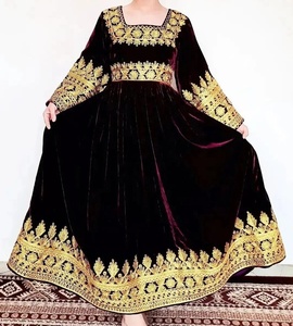 เดรสปาร์ตี้สไตล์วินเทจพื้นเมืองของชาวเผ่าพื้นเมืองชุดเดรสผ้าไหม Afghani/ปากีสถานมีหลายสี2020น่ากลัว - Product Image 4