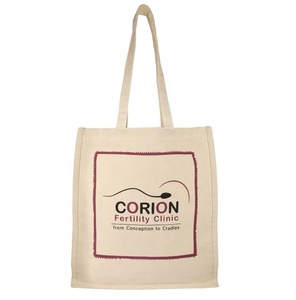Sac fourre-tout en toile de coton biologique de haute qualité sac à provisions réutilisable avec logo écologique à la mode imprimé de conception personnalisée en gros - Product Image 1
