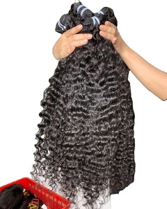 Lot de cheveux naturels vierges vietnamiens à ondulations profondes et bouclées, à clipser, à pointe plate, prix de gros - Product Image 4