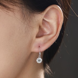 Good Quality <b>Moissanite</b> Diamond <b>Earrings</b> 925 Sterling Silver Jewelry for Wedding Bridal Party Daily Wear Available At Best Price - Product Image 4
