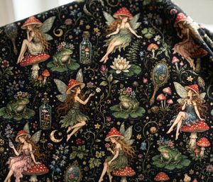 Decorative Gothic Mushroom Velvet Or Blackout <b>Curtain</b> Each Panel Premium Art Nouveau <b>Window</b> Drapes Energy Saving Thermal - Product Image 5