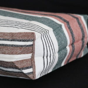 กระเป๋าผ้าแคนวาสลายทางย้อมสีคุณภาพเยี่ยมทันสมัย ผลิตจากผ้าฝ้าย 100% สำหรับการช้อปปิ้ง ราคาขายส่งถูกในอินเดีย - Product Image 4