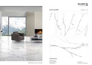 กระเบื้องพอร์ซเลนแบบมันเงาทันสมัย ขนาด 600x1200 มม. คุณภาพพรีเมียม ผิวขัดเงา สำหรับตกแต่งผนัง พื้น ภายในและภายนอกอาคาร - Product Image 5