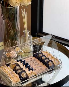 Bandeja de Servir Decorativa con Asas Plateadas y Adornos Florales, con Surtido de Bombones Envueltos, Ideal para Bodas y Celebraciones Eid - Product Image 5