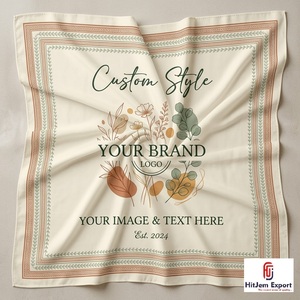 Écharpe carrée imprimée sur mesure avec logo, marque privée, promotionnelle, mode, OEM, ODM, textile - Product Image 1