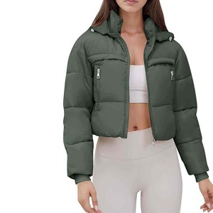 Women <b>Crop</b> Buffer <b>Puffer</b> <b>Jacket</b> Made With Premium Quality Material Oversized Casual Wear New Winter Collection Fall - Product Image 1