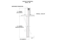 Instrumen Suhu Baja Karbon Perlindungan Tabung Stainless Steel Sanitary Thermowell