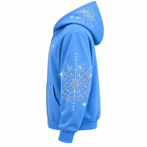 Sweat à capuche sport surdimensionné personnalisé en coton doux pour homme, avec impression DTG, broderie et sérigraphie, idéal pour l'automne - Product Image 4