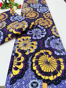 Authentic African Wax Printed Cotton Fabric for Women Fashion Apparel Crafting and Tailoring Made in Libya - Product Image 3