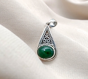 925 Sterling Silver Nephrite Jade <b>Bracelet</b>, Natural Green Jade Jewelry, Healing Stone <b>Bracelet</b>, Minimal Elegant Gift for Women - Product Image 1