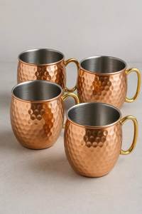 Vintage Copper Tumblers with Polished Finish Portable for Restaurants Bars Home <b>Camping</b> & Outdoor Use - Product Image 3