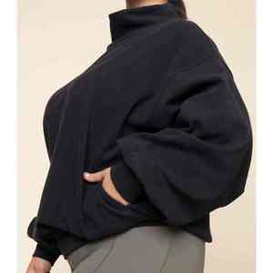 Womens Custom <b>Mock</b> <b>Neck</b> Sweatshirt Oversized Long Sleeve Casual Pullover Relaxed Fit Streetwear Fashion <b>Top</b> - Product Image 6