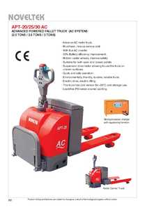 Advanced AC System Counterbalanced Powered Pallet Truck (2 Ton Capacity 7200 Height) Electric Forklift Lithium-Ion <b>Battery</b> - Product Image 6