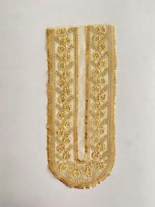 Applique en dentelle 3D fleurie de haute qualité à coudre sur mesure avec perles décoratives pour collier décoratif COL-8 - Product Image 2