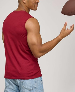 Débardeurs de sport pour hommes 100% Coton, Qualité Supérieure, Modèle 2026, Vente en Gros Usine, Modèle Uni en Maille Côtelée Ajustée - Product Image 2