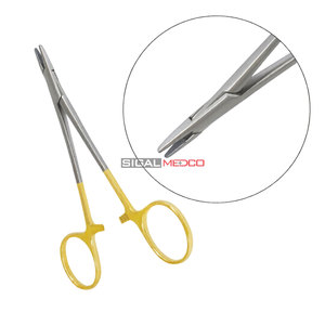 Wood Needle <b>Holder</b> 18 cm Tungsten Carbide Dental Surgical Instrument Delicate Suture Needle Grasping Precision TC Insert Locking - Product Image 1
