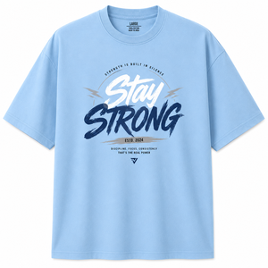 Camiseta de Manga Corta Azul Claro para Hombre, Cuello Redondo, Corte Regular, 100% Algodón, Tejido de Rizo Ecológico de 180 g, Informal - Product Image 1
