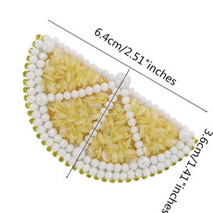 Broche de Cereza con Cuentas, Hecho a Mano, Bordado con Lentejuelas y Cuentas, Parche de Aplique de Fruta, Accesorio de Diseño, Venta al por Mayor - Product Image 5