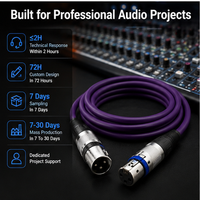 Cable de Micrófono XLR con Blindaje OFC de 3 Pines Macho a Hembra, Personalizado en Color, de 1m, 2m, 3m, 5m, 10m, para Mezclador y Amplificador