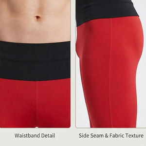Leggings de compression pour homme, extensibles dans quatre sens, soutiennent les muscles pendant les entraînements de haute intensité, avec logo personnalisé. - Product Image 5