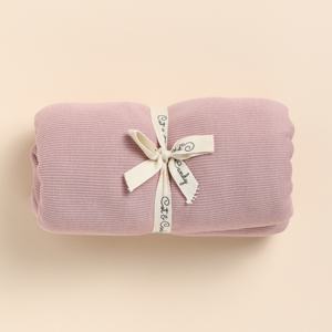 Couverture d'emmaillotage pour bébé en bambou biologique de qualité supérieure rose blush - Product Image 1