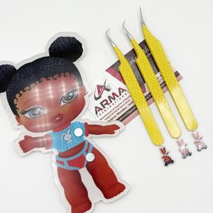 Professional Customized Eyelash Extension Tweezers Sustainable Stainless Steel Custom Logo Smooth <b>Precision</b> Durable Pointed Tip - Product Image 2