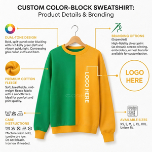 Cosh International Acrylic Custom Logo Sisterhood Sorority Green Gold Crew Neck Two Tone Sweatshirt <b>Cardigan</b> <b>Sweaters</b> - Product Image 6