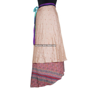 Classy Designer Collection of Long Silk <b>Wrap</b> <b>Skirt</b> Summer Collection of Designer <b>Wrap</b> <b>Skirt</b> Cover up Wear Vintage Magic 38 Inch - Product Image 1