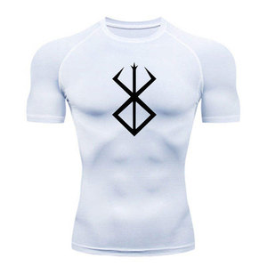 Wholesale Men's Quick Dry Fitness <b>Compression</b> <b>Shirt</b> Polyester Tights Bodybuilding Breathable Muscle <b>Compression</b> <b>Shirt</b> for Men - Product Image 4