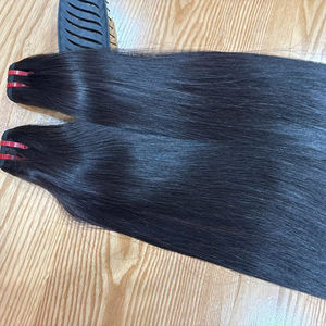 Oferta Especial: Cabello Humano Vietnamita Remy 100% Virgen, Liso Natural Negro, Color Negro, 30$/kilo, Sin Enredos, Sin Caída - Product Image 1