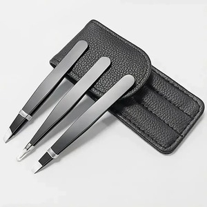 BAFA SURGICAL INSTRUMENTS Juego de 3 Pinzas para Cejas de Acero Inoxidable con Punta Recta de Primera Calidad - Ligeras y Duraderas - Product Image 3