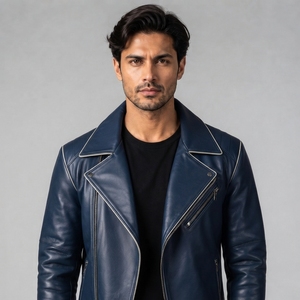 2026 High Street Men's Leather <b>Jacket</b> Professional Custom Logo Printing <b>Light</b> <b>Weight</b> Breathable High Quality OEM Serviced - Product Image 4