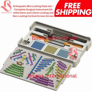 Juego de Instrumentos Veterinarios Manuales de Acero Inoxidable BISONS con Placa de Bloqueo Mini |   Placas y Tornillos Ortopédicos de 1.9/2.0 mm con Certificación CE - Product Image 6