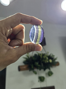 La última piedra preciosa natural de alta calidad, piedra de preocupación de fluorita, piedra curativa calmante, inspiración, Chakra, piedra curativa para el pulgar a granel - Product Image 5