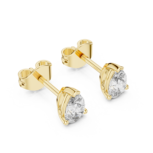 Pendientes de Diamantes Cultivados en Laboratorio con Corte Pera de 0.5CT, Engastados en Oro Amarillo de 18KT, para Mujer, Regalo de Compromiso, Boda, San Valentín, Uso Diario - Product Image 2
