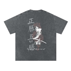 Camiseta Retro OEM 100% Algodón Grueso para Hombre, Talla Grande, Impresión DTG, Logotipo, Lavado Ácido, Estilo Vintage, Personalizada - Product Image 3
