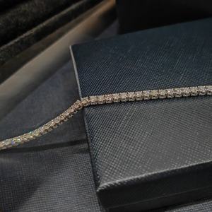 9k 14k <b>gold</b> custom lab diamond tennis chain bracelet lab grown diamond jewelry luxury bracelets women wedding bridal <b>bangle</b> - Product Image 3