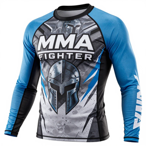 Camiseta de manga larga transpirable de poliéster de alta calidad de secado rápido para hombre, protección UV, para deportes y fitness. - Product Image 3