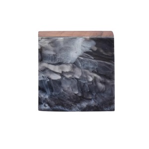 Pomo de Puerta de Gabinete Cuadrado Moderno de Resina y Madera Maciza, Herraje de Latón, Artesanía Natural Hecha a Mano, Tirador Decorativo para Cajón, Mueble Duradero - Product Image 3