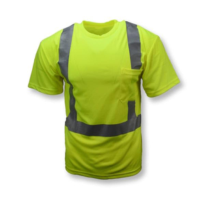 Camisetas de seguridad para hombre al por mayor, ANSI Clase 2, con luz LED, logotipo y diseño personalizados, camisetas de seguridad industriales de manga corta - Product Image 3