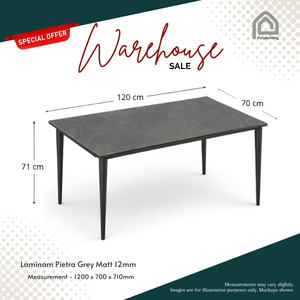 [Venta de Almacén] Mesa de Estudio/Comedor Laminam Pietra Gris Mate |   Escritorio de Piedra Sinterizada de 12 mm |   Mesa de Trabajo Moderna de Piedra - Product Image 4