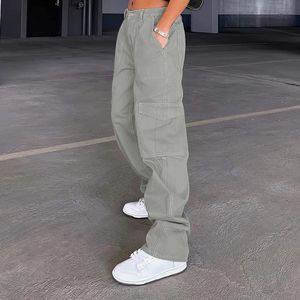 Pantalones Cargo de Tallas Grandes para Mujer al por Mayor, Pantalones Jogger Holgados de Cintura Alta con Bolsillos Laterales, Diseño Único - Product Image 5
