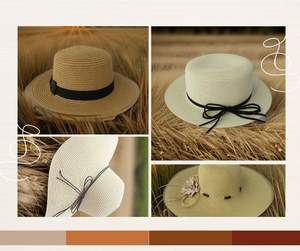 Sombrero de Paja Natural de Rafia Mixta para Niñas, Estilo Fedora, Artesanal, para Viajes, Negocios, Ciclismo, Protección contra el Polvo - Product Image 3