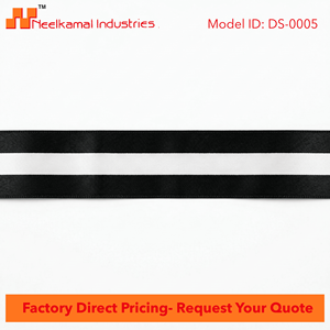 25mm Black <b>White</b> Center Stripe Satin Ribbon for Gift <b>Wrap</b> Sewing Trim Party Crafts and Hair Bow Accessories - Product Image 4
