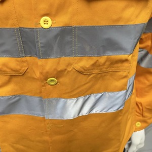 Safety Protection <b>Construction</b> Working Shirt Yellow Hi Vis Workwear Mens Long Sleeve <b>Work</b> Shirt - Product Image 2