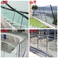 Panneau en verre trempé de sécurité pour rampes et balustrades, prix de gros direct usine Chine