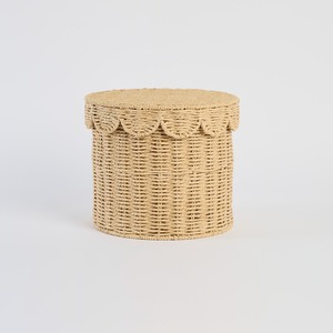 Seagrass <b>basket</b> <b>lid</b> covering the mouth seashell Handmade Storage <b>Basket</b> Wholesale eco-friendly Made in Viet Nam - Product Image 6