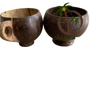 TASSE NOIX DE COCO NATURELLE TASSE À CAFÉ/NOIX DE COCO FABRIQUÉE AU VIETNAM/PRIX D'USINE COUPE À COQUILLE DE NOIX DE COCO BOL COUPE À CRÈME GLACÉE À LA NOIX DE COCO - Product Image 1