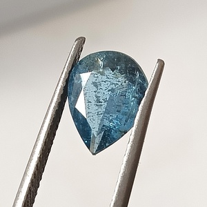 Aigue-marine naturelle de 1,80 carat, bleu Santa Maria, taille poire facettée, translucide, pierre précieuse en vrac avec jeu de couleurs pour la fabrication de bijoux - Product Image 3