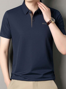T-shirt Homme Anti-plis Adhésif Anti-rides Rafraîchissant à Manches Courtes, Idéal pour le Travail et les Déplacements Quotidien - Product Image 3